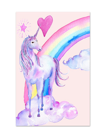 Tableau licorne arc-en-ciel