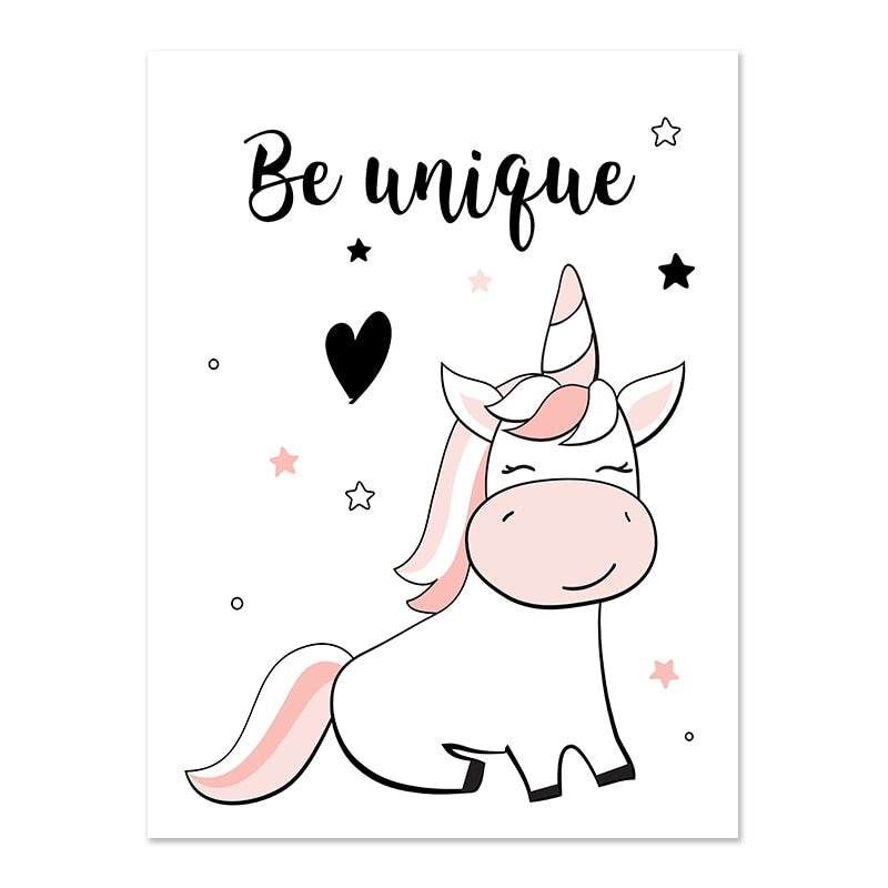 Affiche impression licorne unique