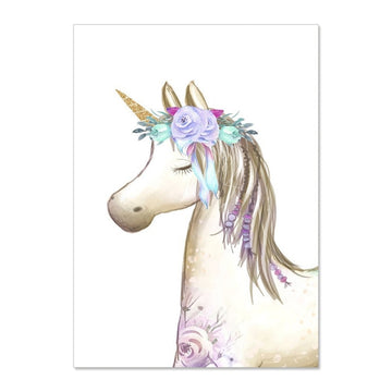 Tableau toile licorne