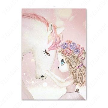 Tableau peinture licorne