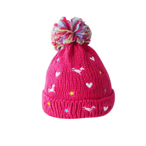 Bonnet Haut Licorne Avec Pompon Pour Bébé - Licorne