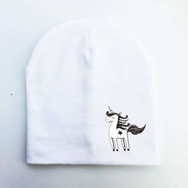 Bonnet Jersey Licorne Garçon et Fille Blanc - Une Licorne