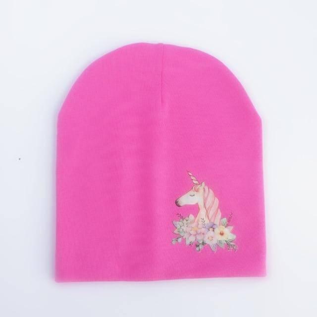 Bonnet Licorne Bébé Et Enfant Rose Vif- Une Licorne