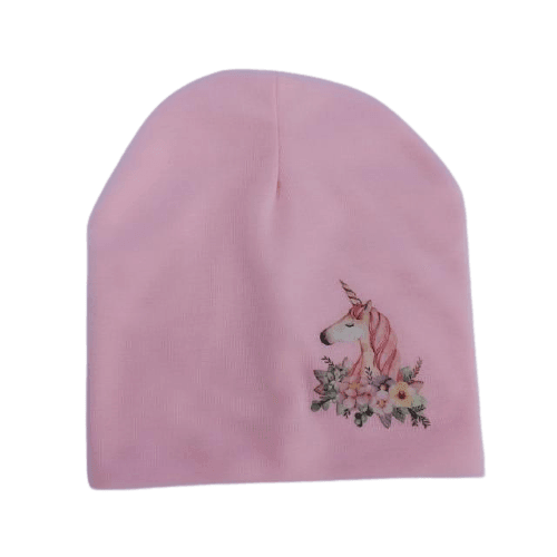 Bonnet Licorne Bébé Rose Clair - Une Licorne