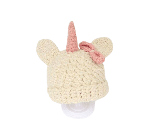 Bonnet Licorne Grosse Maille Pour Fille - Licorne