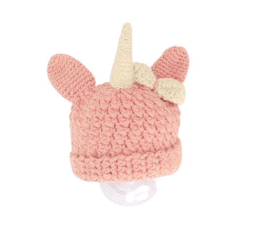 Bonnet Licorne Grosse Maille Pour Fille - Licorne