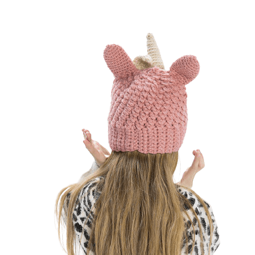 Bonnet Licorne Grosse Maille Pour Fille - Licorne