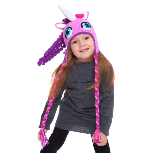 Bonnet Licorne Tresses Fillette - Une Licorne