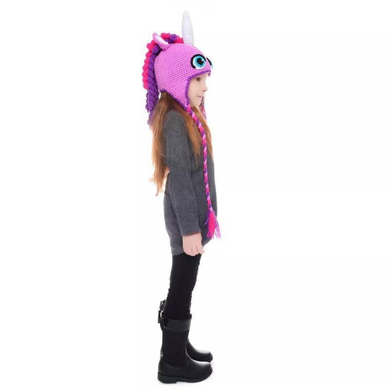 Bonnet Licorne Tresses Fillette - Une Licorne