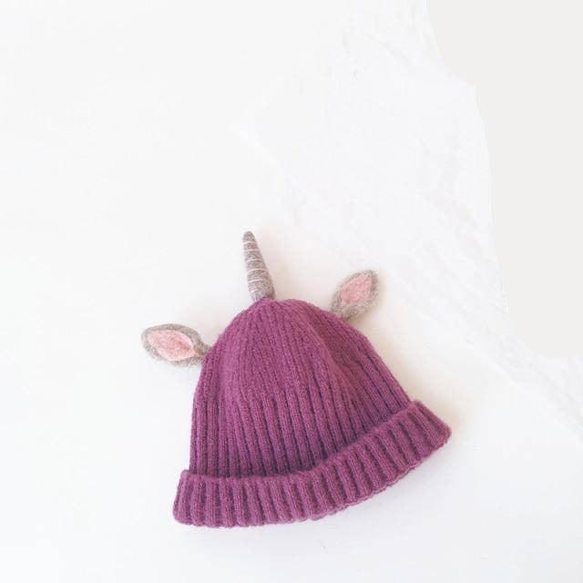 Bonnet Licorne Unisexe Pour Enfant Fuchsia - Une Licorne