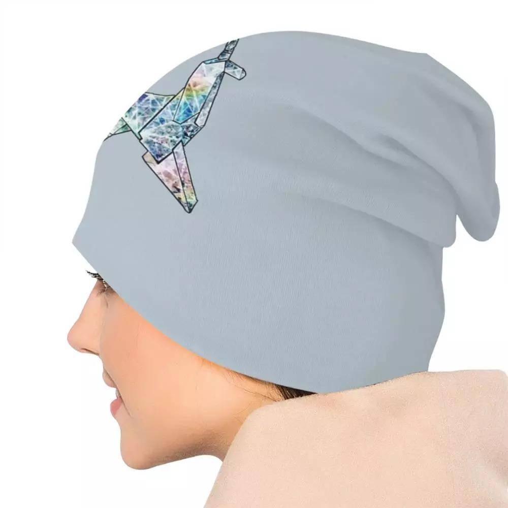 Bonnet Origami Licorne Gris Pour Femme - Une Licorne