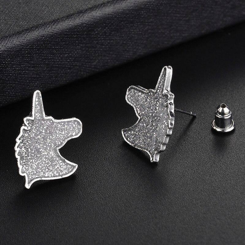 Boucles d'Oreilles Licorne<br> Acier Femme - Une Licorne