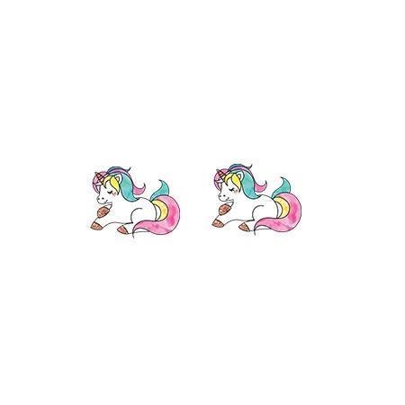 Boucles d'Oreilles Licorne<br> Allongée - Une Licorne