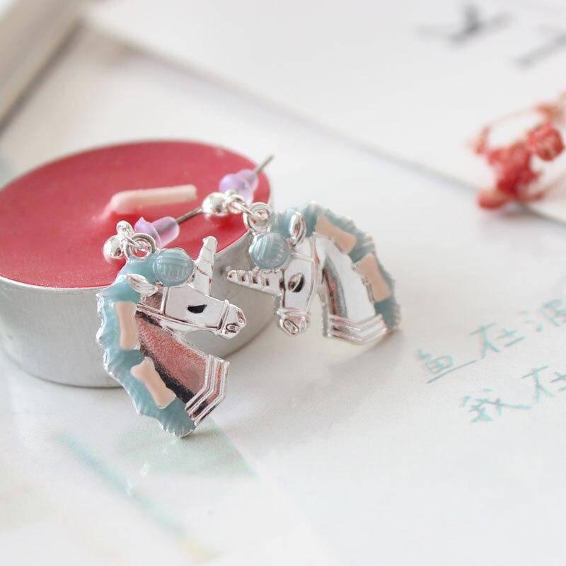 Boucles d'Oreilles Licorne<br> Titane - Une Licorne