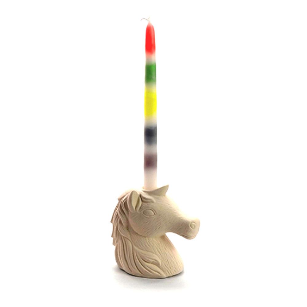 Bougie avec une licorne