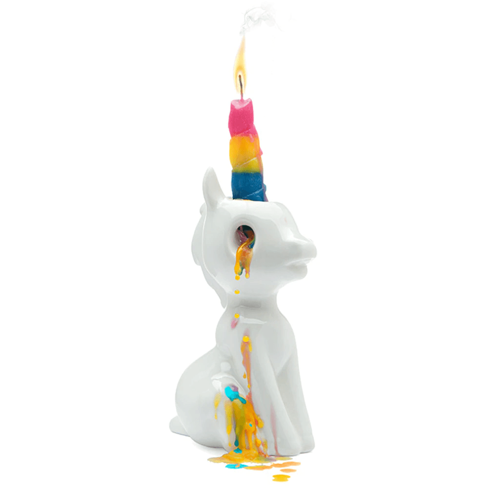 Bougie licorne qui pleure