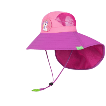 Chapeau A Large Bord Motif Poney Licorne