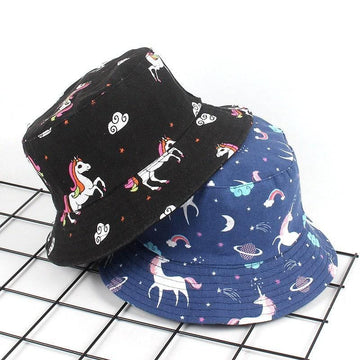 Chapeau d'Eté Licorne Double Face