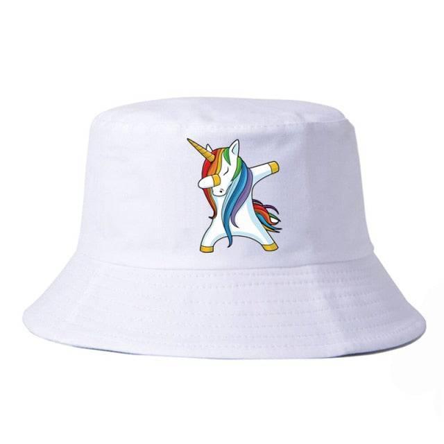 Chapeau d'Eté Motif Licorne Qui Dab - Licorne