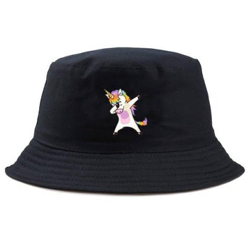 Chapeau De Pêche Noir Licorne Qui Dab