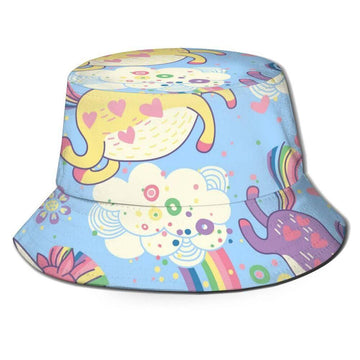 Chapeau Imprimé Motifs Licorne Colorés - Licorne