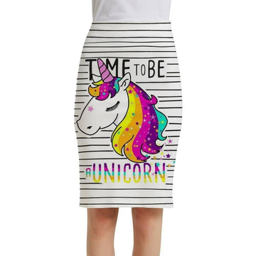 Jupe Crayon Licorne Pour Femme - Licorne