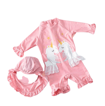 Maillot de bain licorne combinaison manches longues