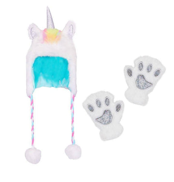 Mitaines Pattes et Bonnet Licorne