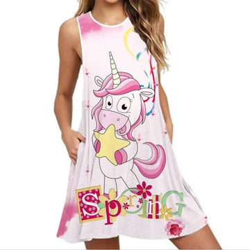 Robe De Printemps Licorne Femme