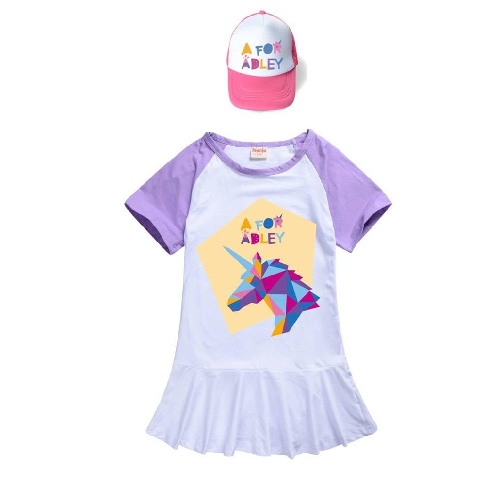 Robe Licorne A for ADLEY Fille Avec Ou Sans Casquette - Licorne