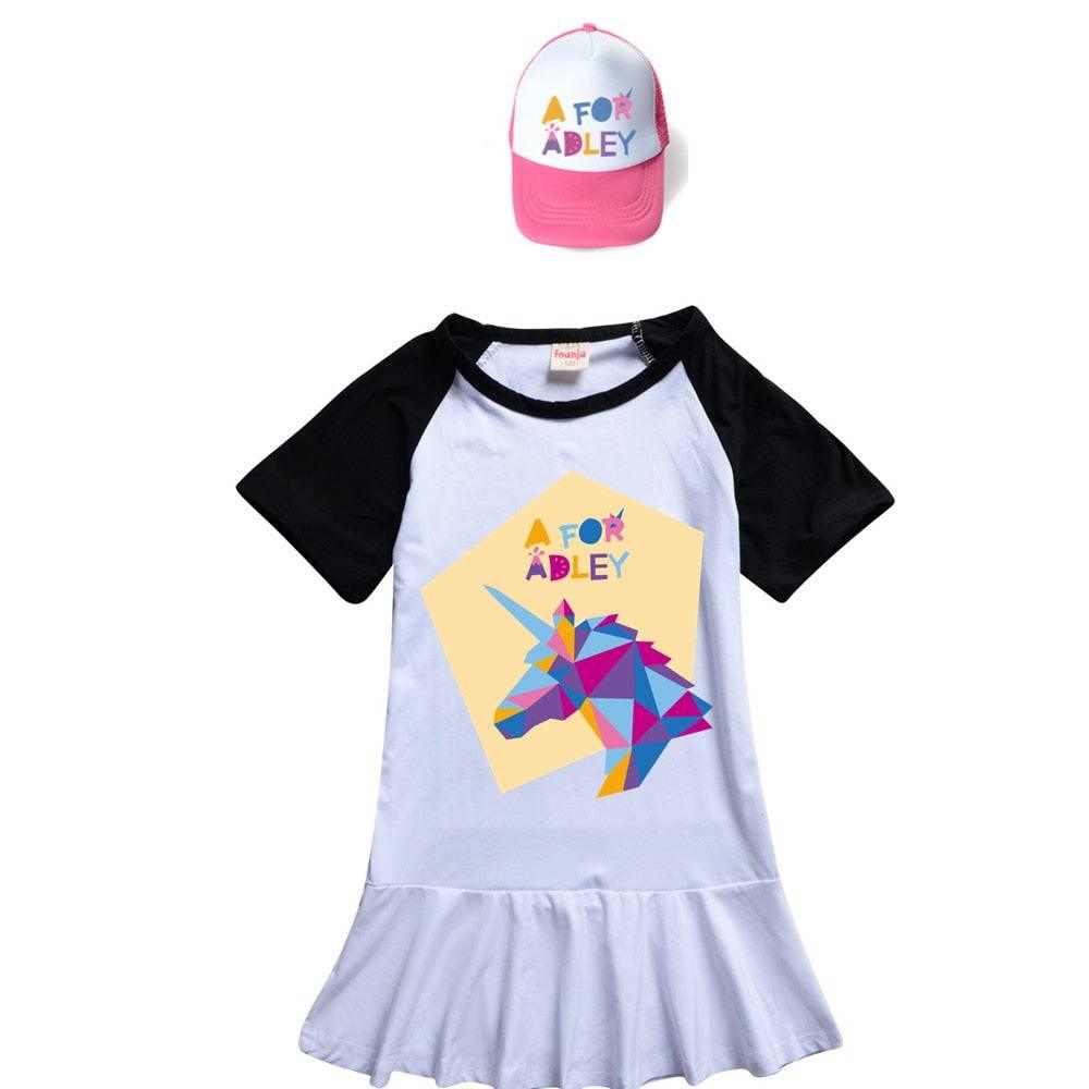 Robe Licorne A for ADLEY Fille Avec Ou Sans Casquette - Licorne