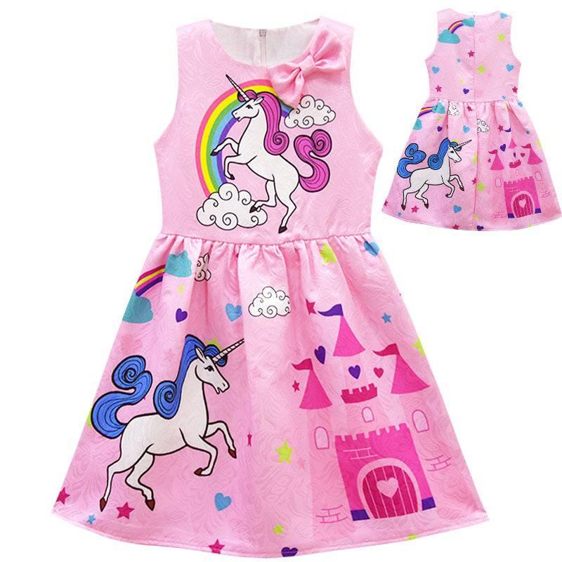 Robe Licorne A Noeud Fille - Licorne