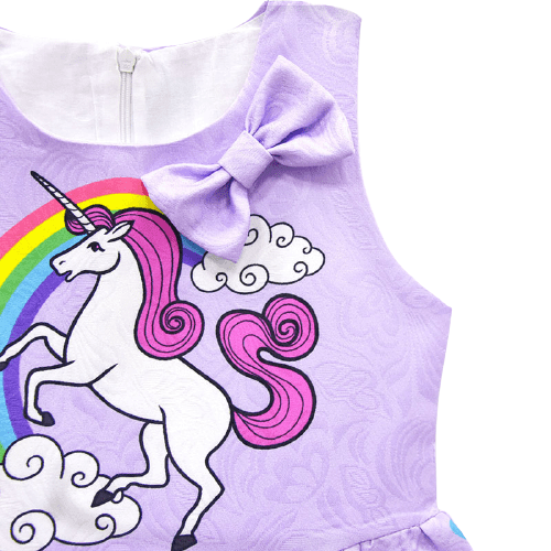 Robe Licorne A Noeud Fille - Licorne