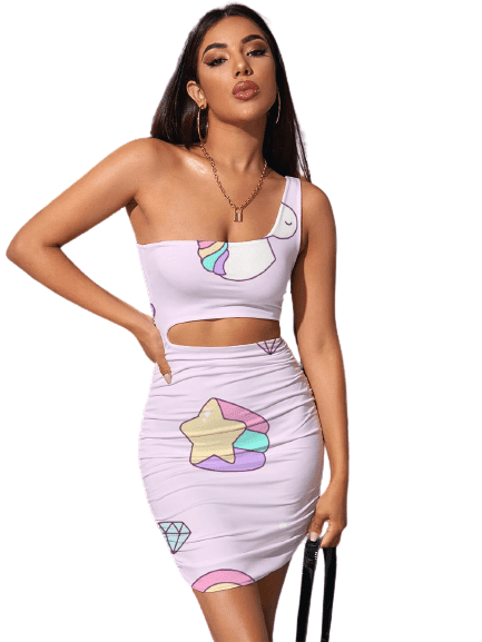 Robe Licorne Asymétrique Femme - Licorne