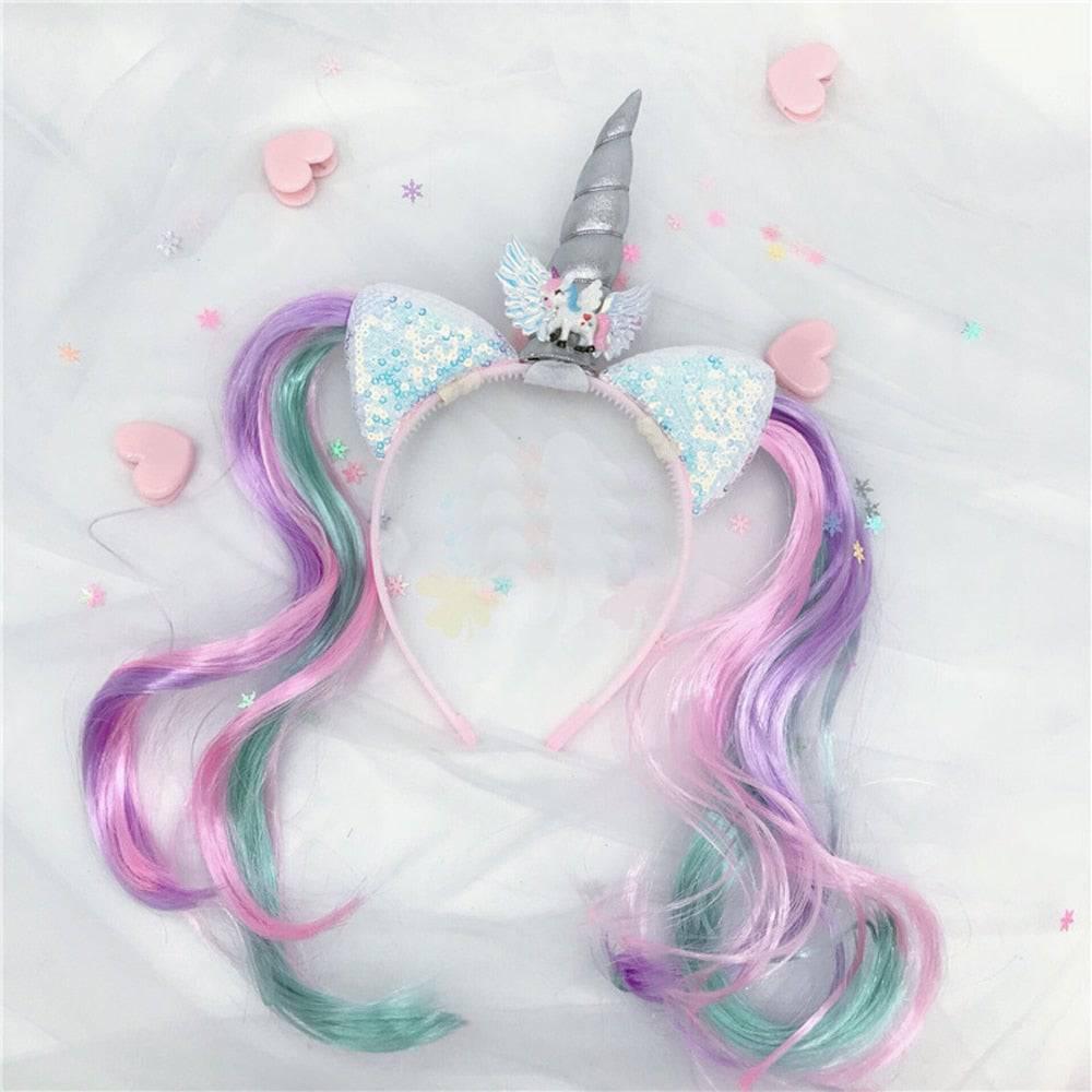 Robe Licorne Avec Une Couronne A Fleurs Fille - Licorne