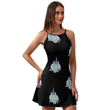 Robe Licorne Encolure Américaine Femme