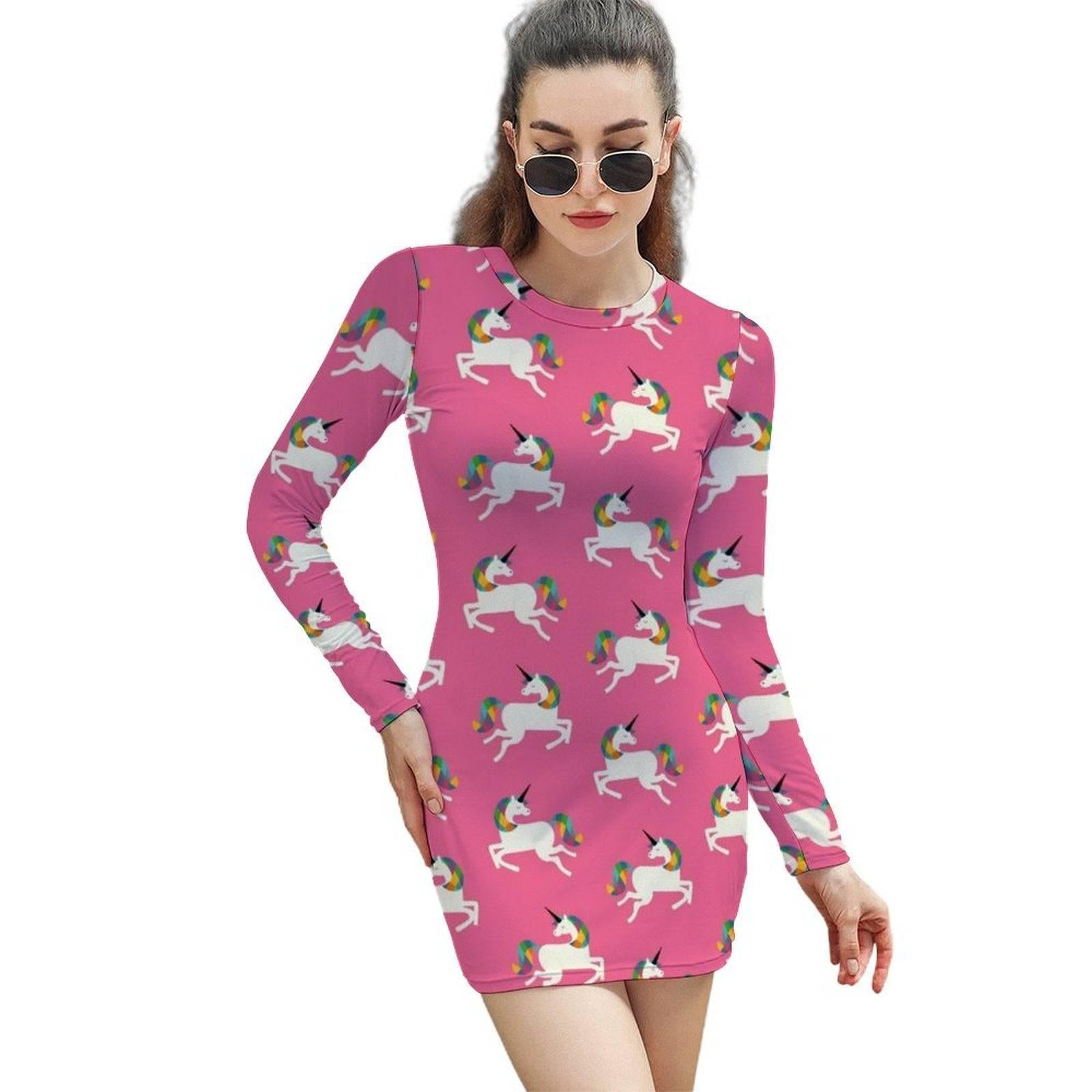 Robe Licorne Manches Longues Femme - Licorne