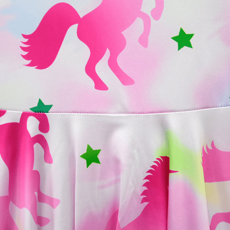 Robe Licorne Rose Dégradée Fille - Licorne