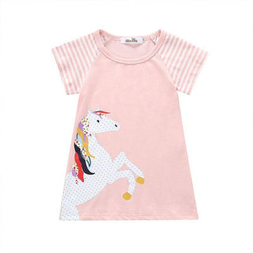Robe Motif Licorne Fille