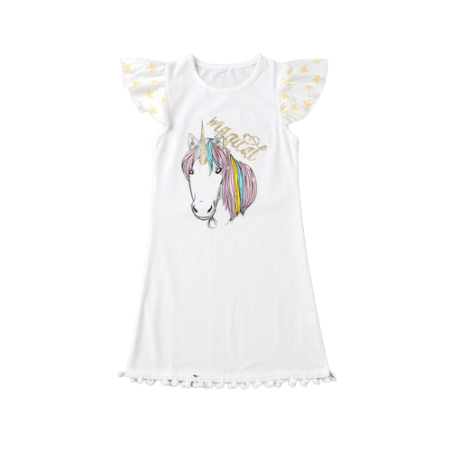 Robes Licorne A Franges Mère Fille Bébé - Licorne