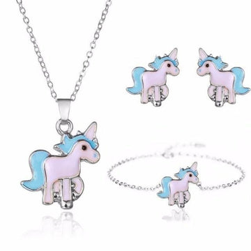 Set Bijoux Licorne Bleu