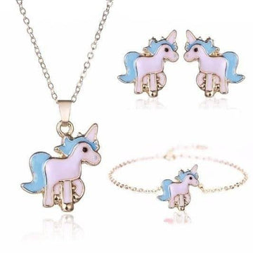 Set Bijoux Licorne Bleu