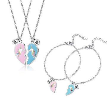 Set Bijoux Licorne Coeur