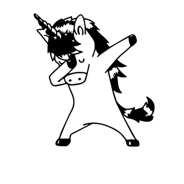 Stickers Licorne qui Dab <br> Monochrome