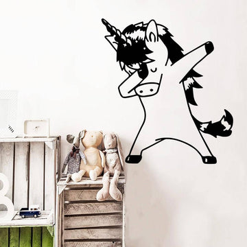 Stickers Licorne qui Dab <br> Monochrome