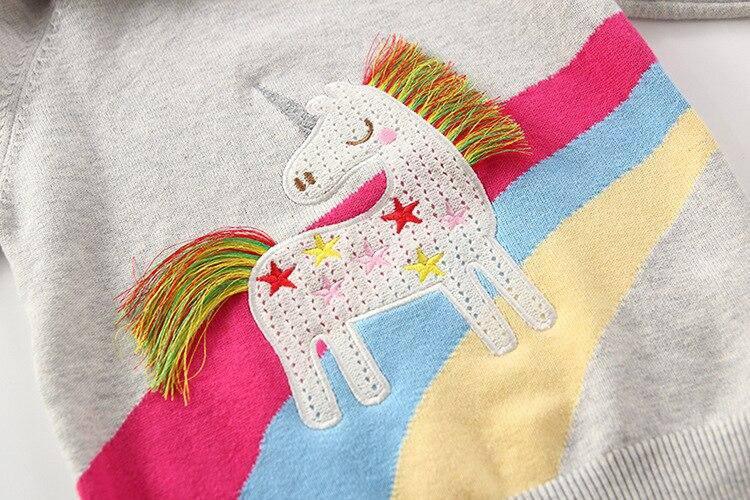 Sweat Capuche Licorne Fille - Une Licorne