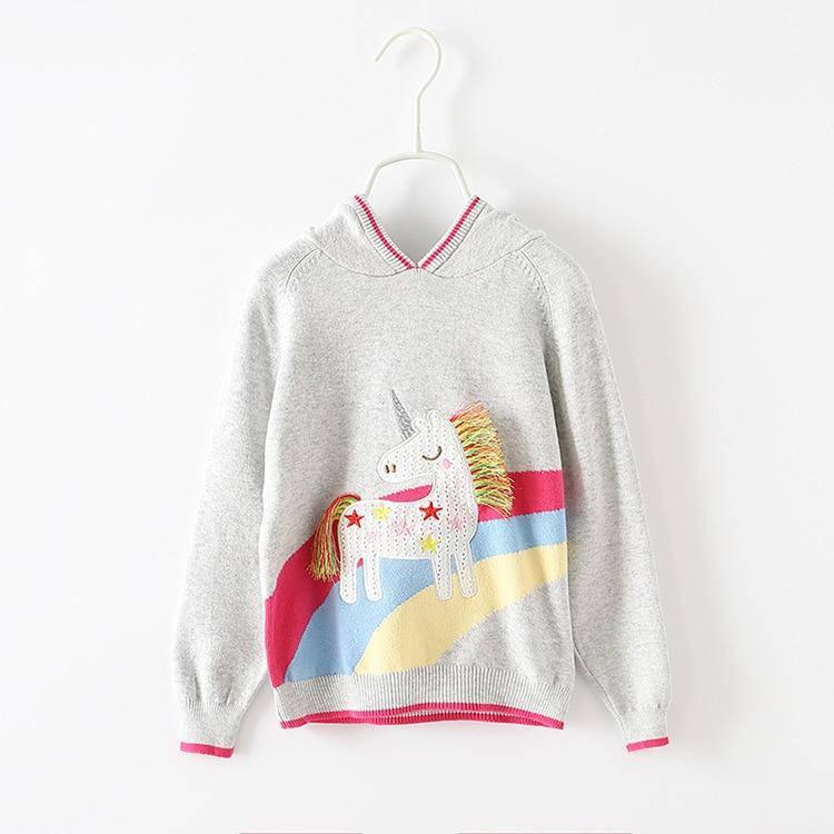 Sweat Capuche Licorne Fille - Une Licorne