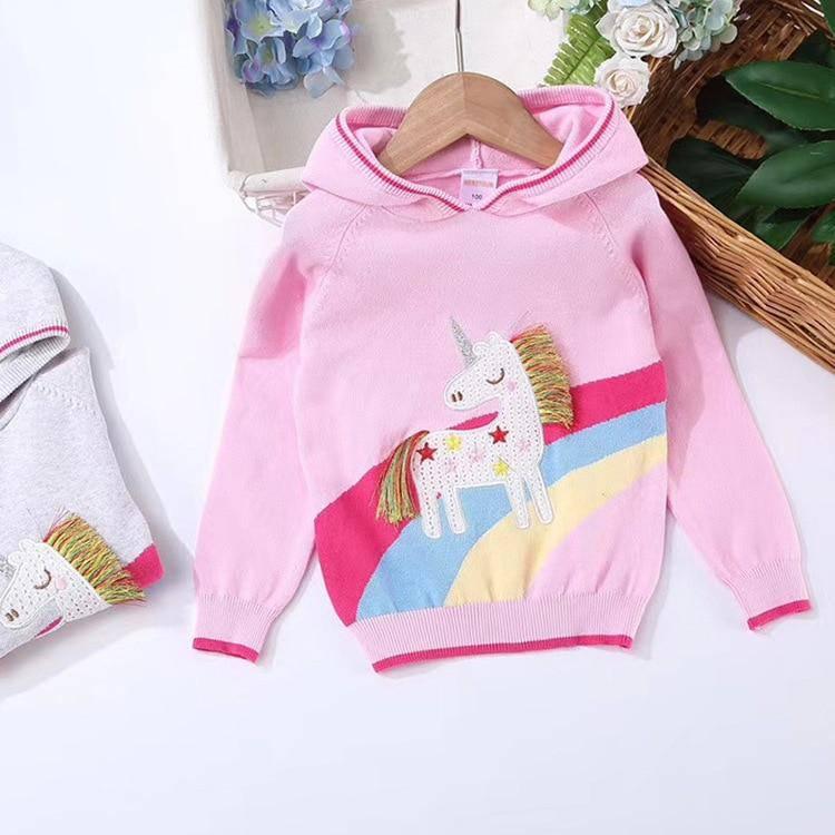 Sweat Capuche Licorne Fille - Une Licorne