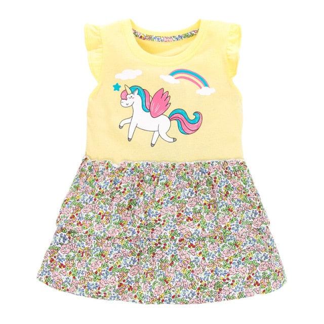 Tunique licorne fleurie fille 